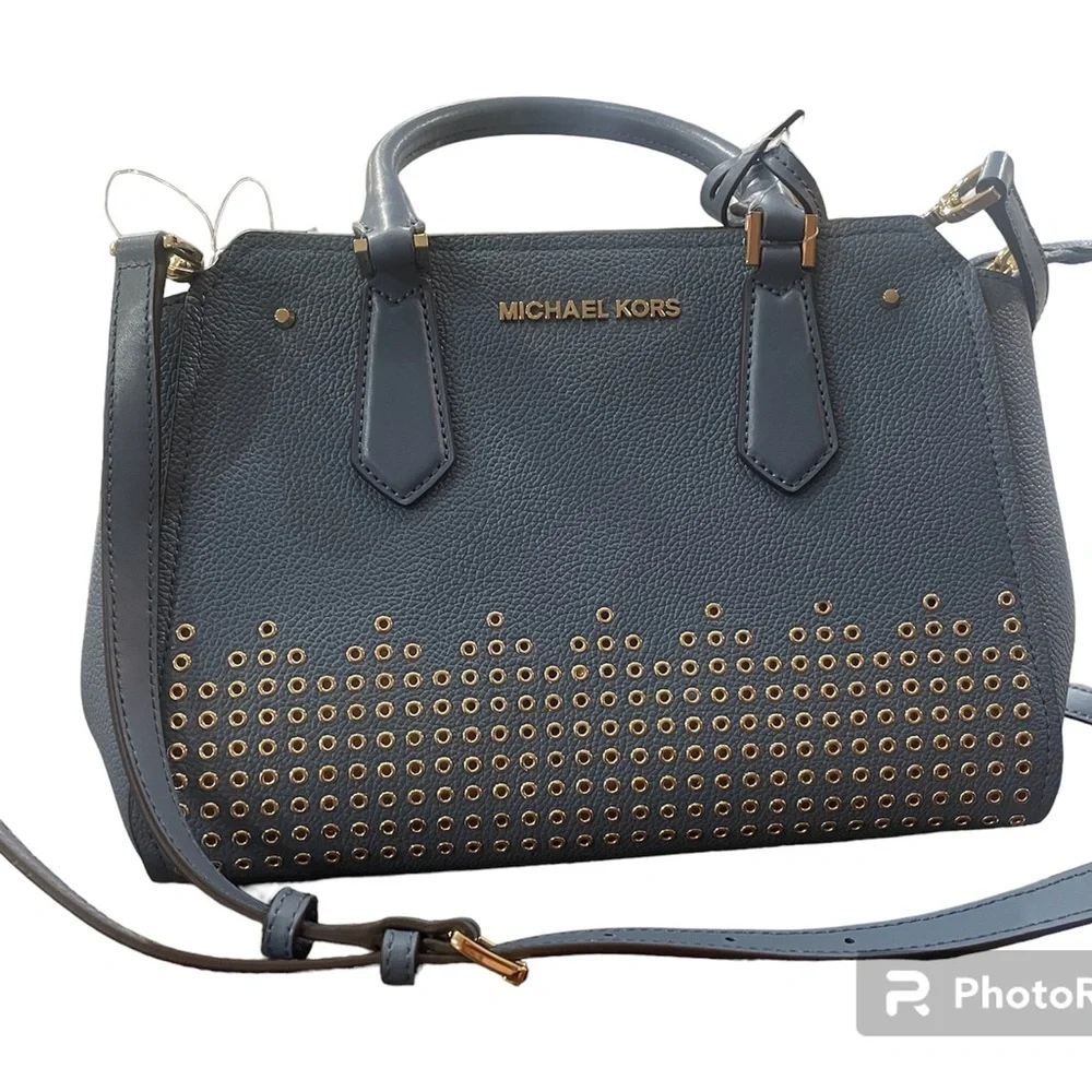 Michael Kors Baby blue satchel crossbody purse NWT $348 - Picture 3 of 4